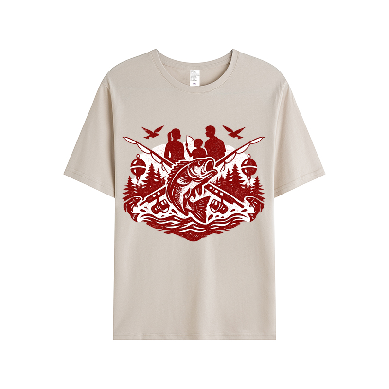 T-Shirt Anglerherz im Wellenrausch