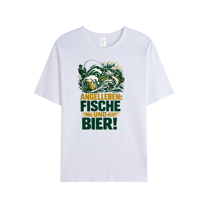 T-Shirt Angelglück: Fische, Bier und gute Laune!