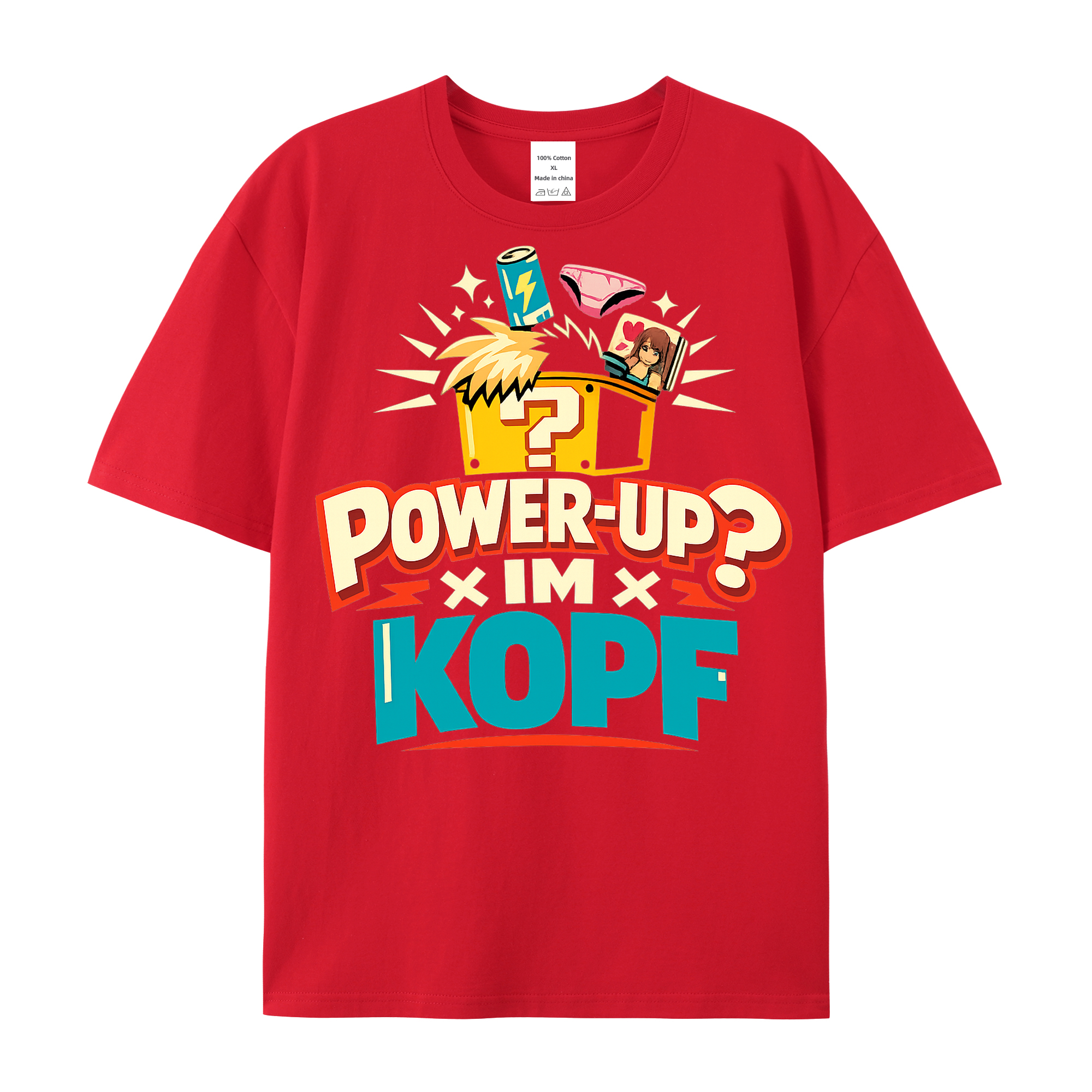 T-Shirt Power-Up Kopfkino Anime Style