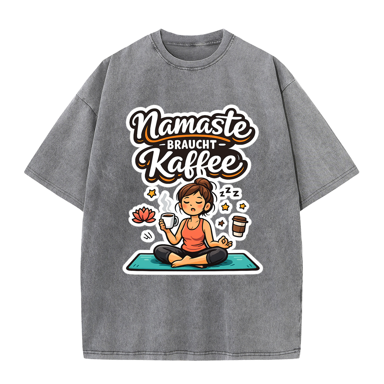 T-shirt Namaste braucht Kaffee Yoga Humor Design