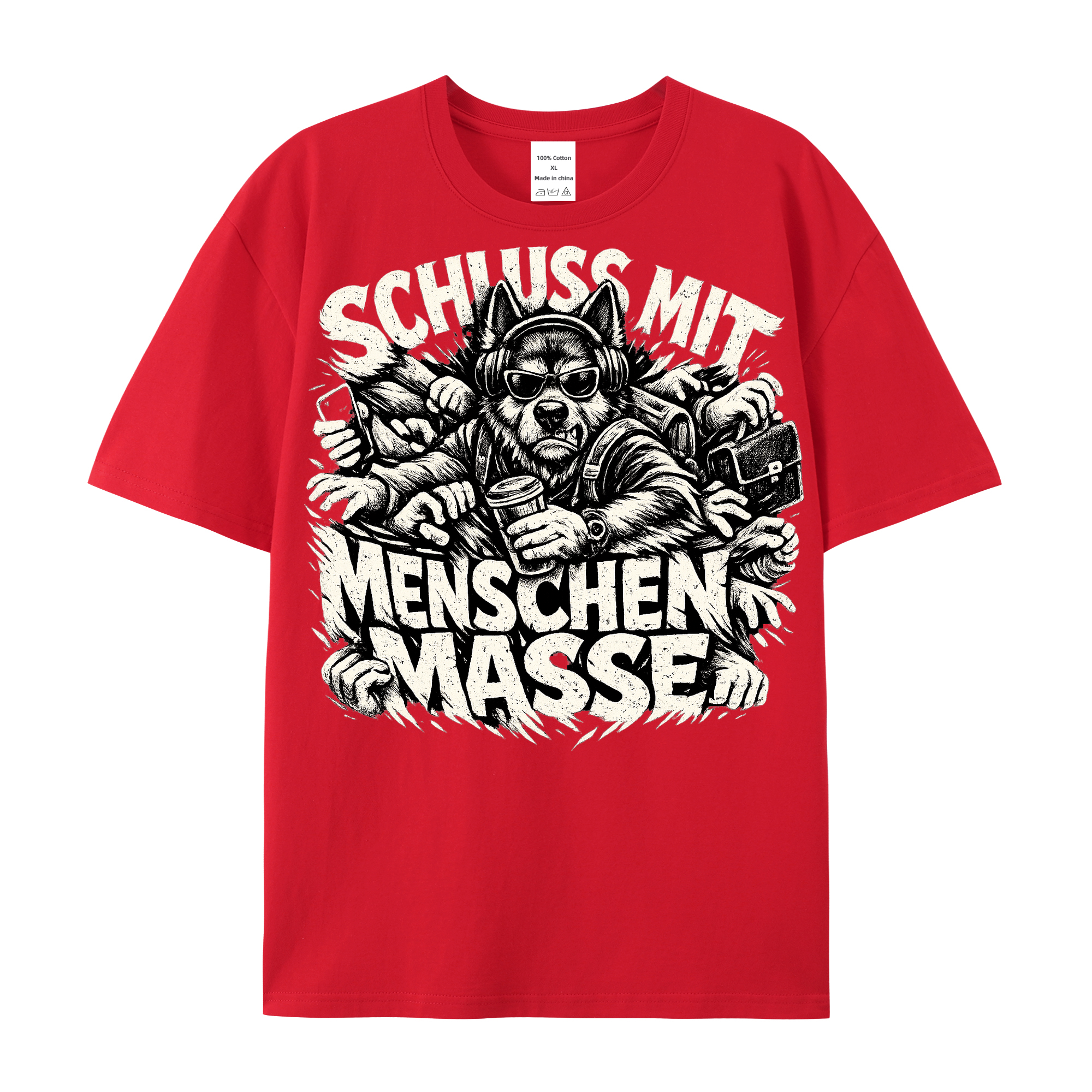 T-Shirt Schluss mit Menschenmassen Hundeliebe