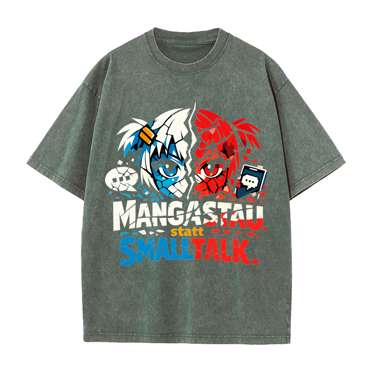 T-Shirt Mangastau statt Smalltalk Vibes