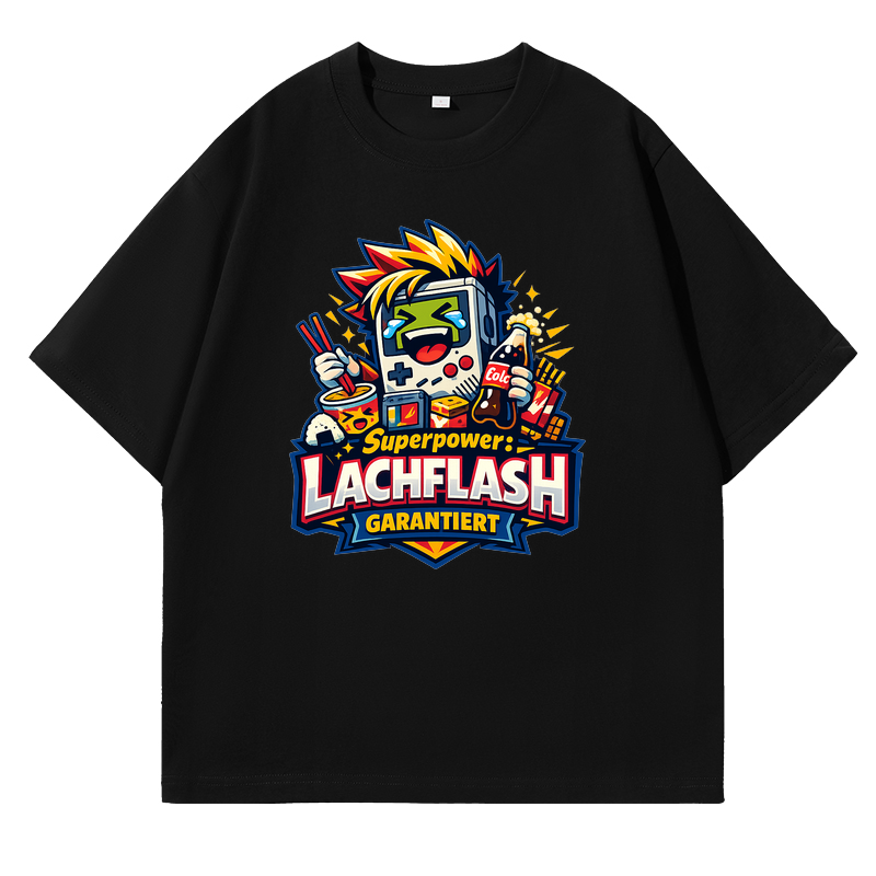 T-Shirt Lachkick: Superpower Lachflash garantiert