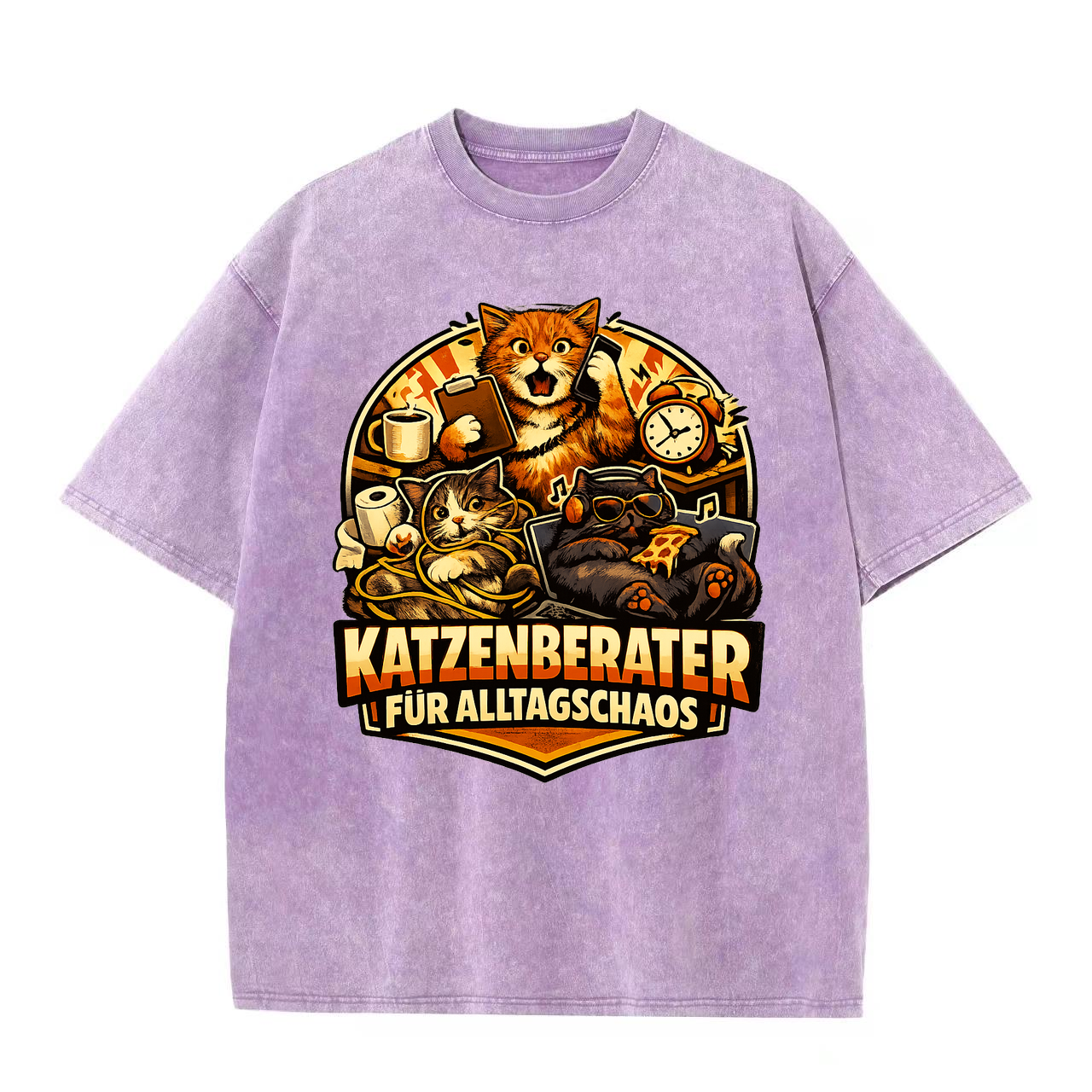 „Katzenberater für Alltagschaos“ t-shirt