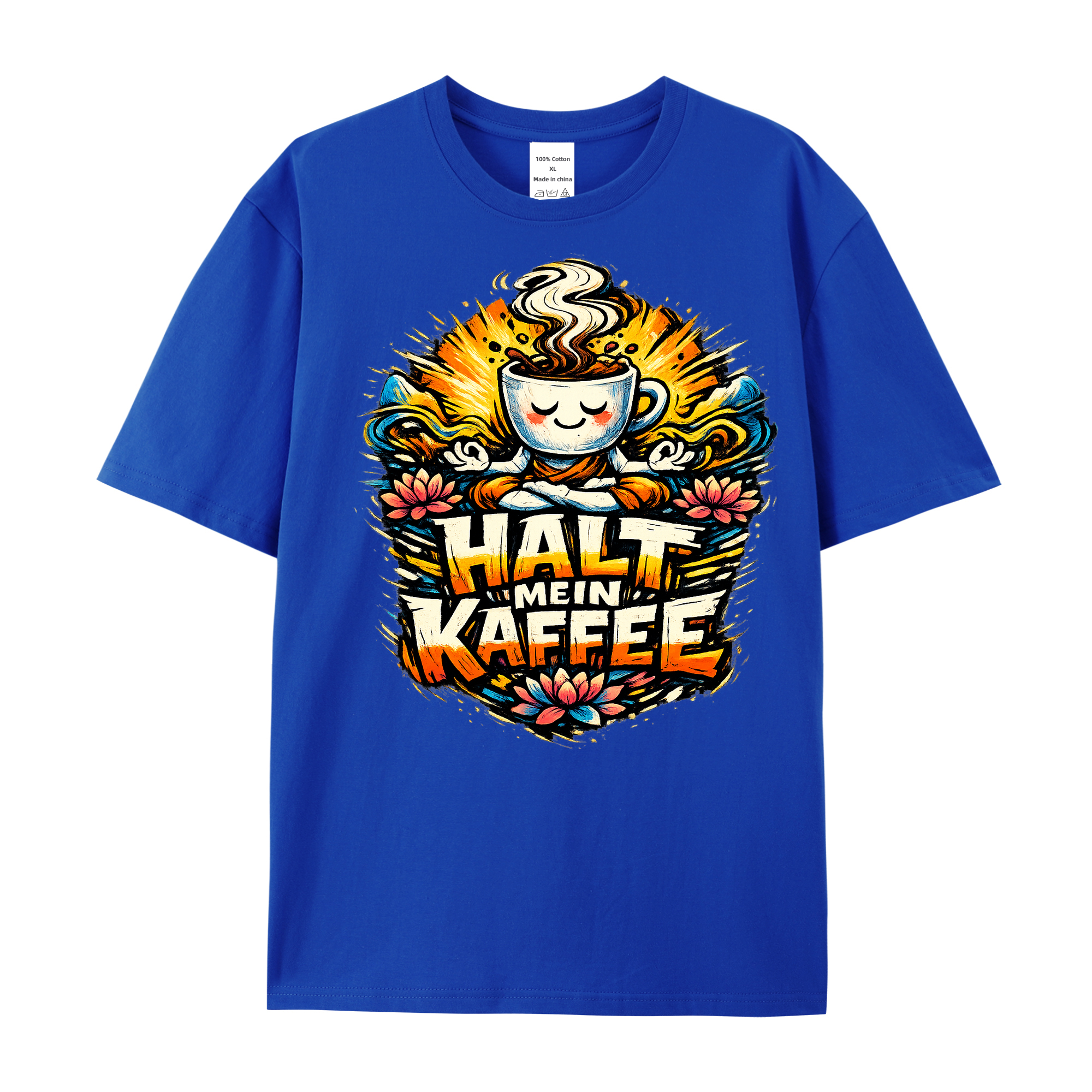 T-Shirt Kaffee & Asanas Yoga Humor