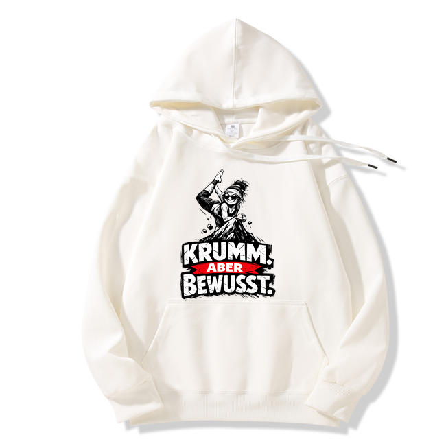 Hoodie FlexiFlow Krumm. Aber Bewusst.