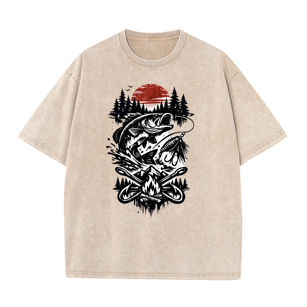 T-Shirt Anglerherz im Wassertraum