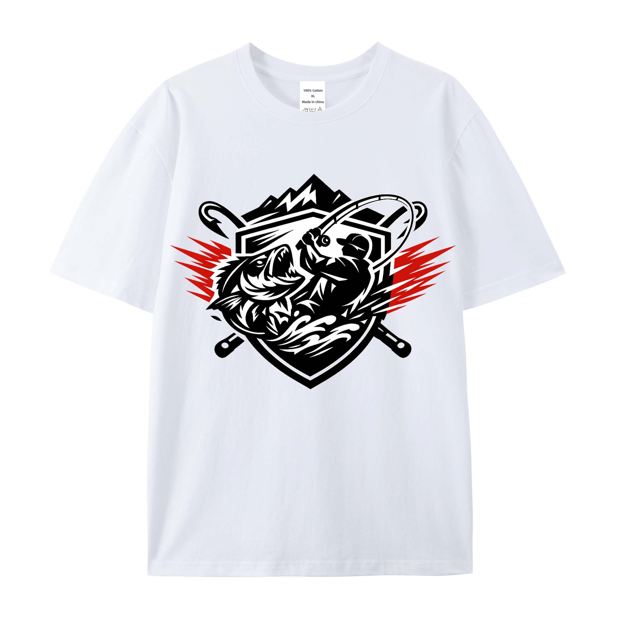 T-Shirt Angelglück am Wasser