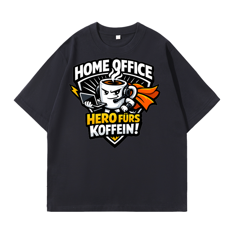 T-shirt Kaffeekrieger-Emblem – Held des Büros