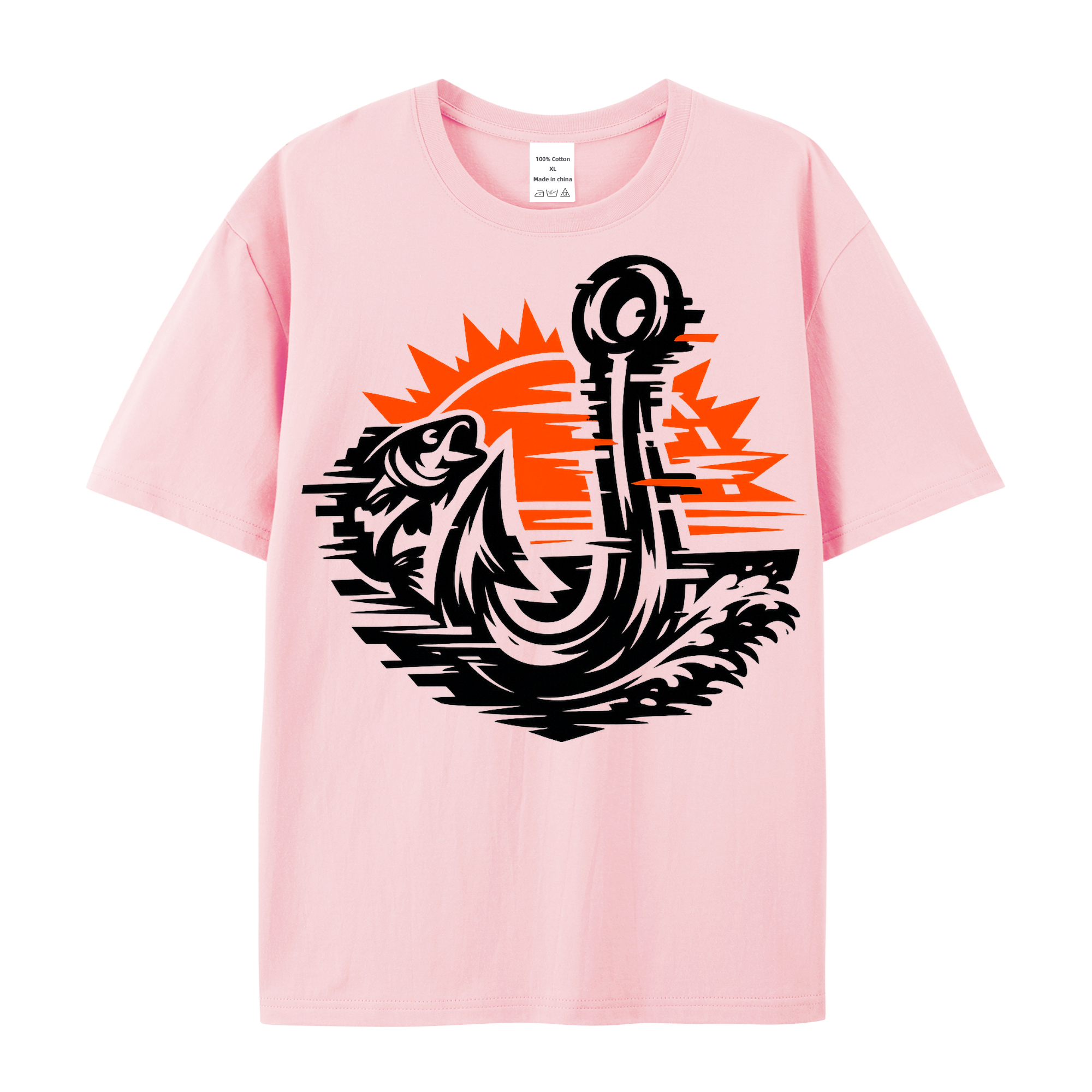 T-Shirt Angelglück am Wasser