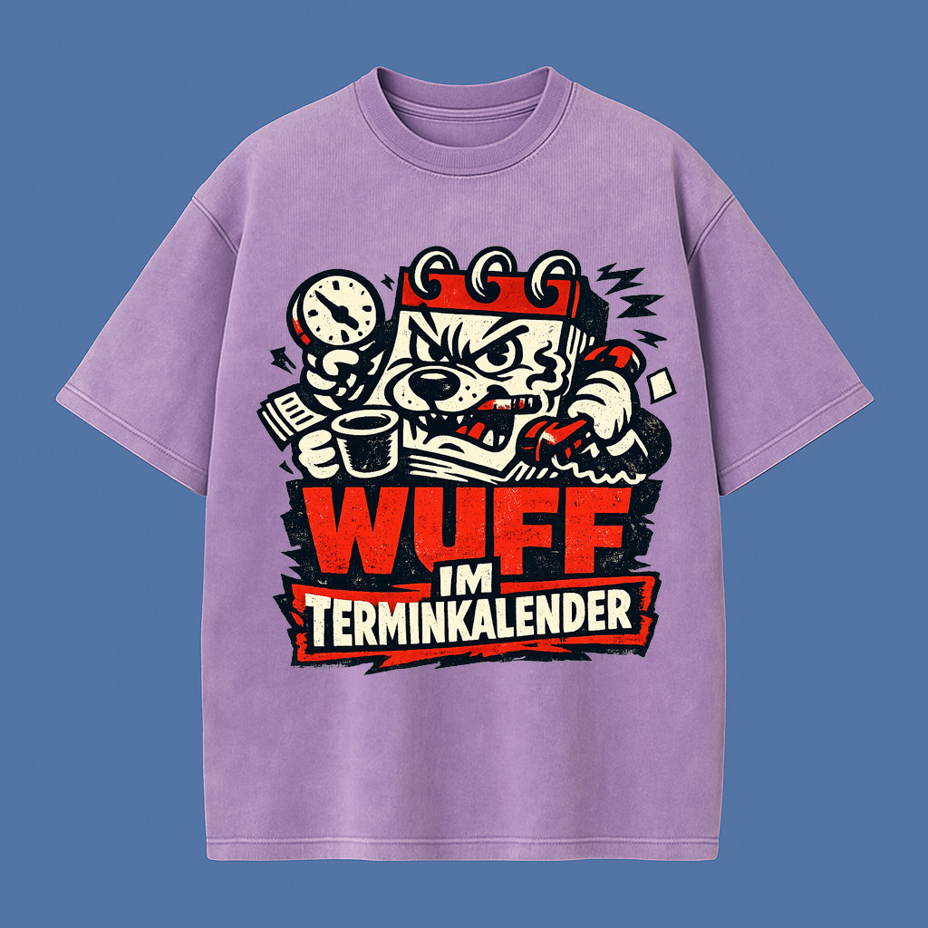 Wuff im Terminkalender t-shirt
