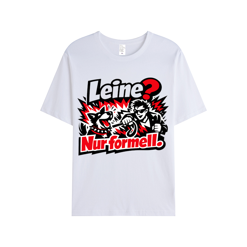 T-Shirt Leine? Nur formell. Hundecharme Edition