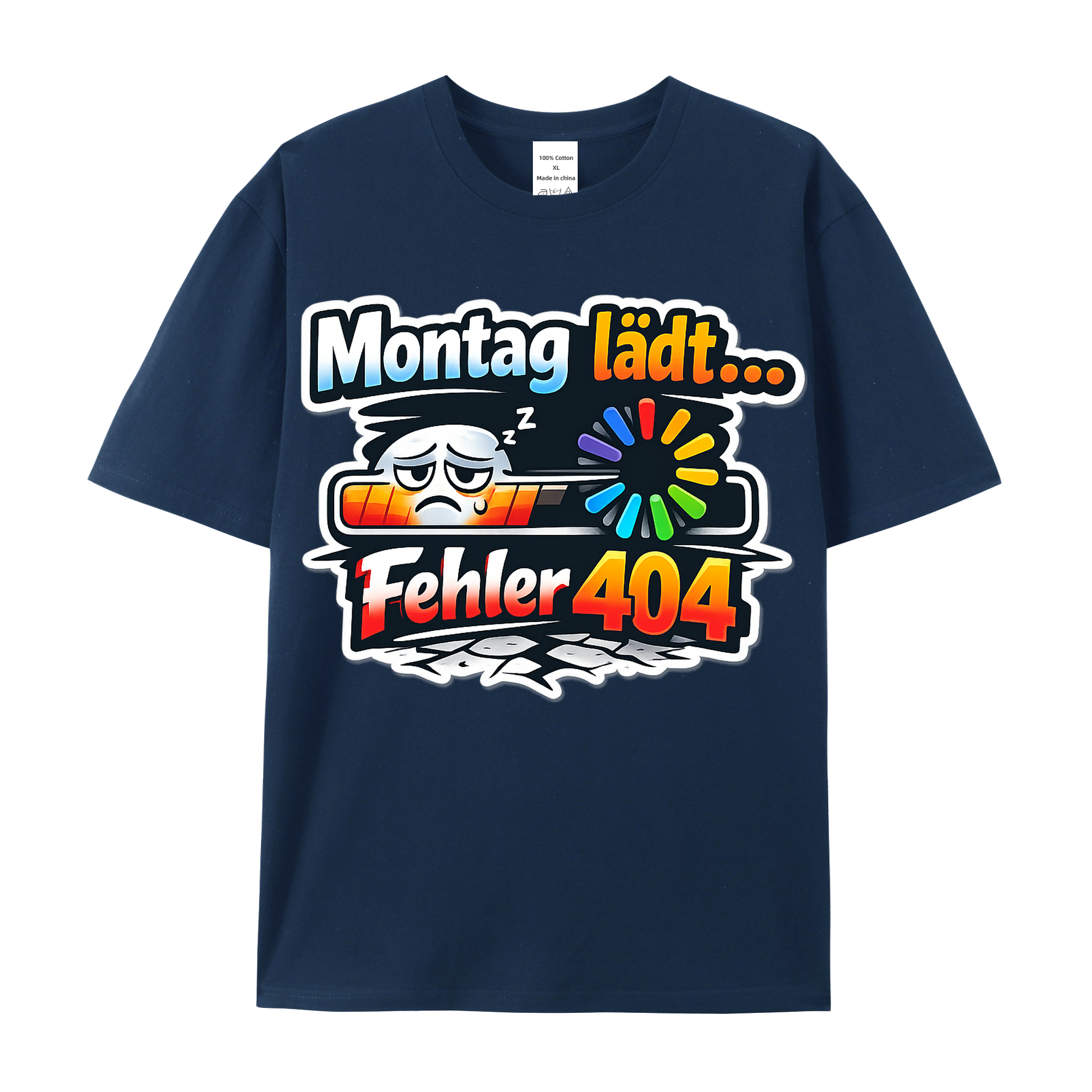 T-shirt Montag Ladefehler: Fehler 404 am Morgen