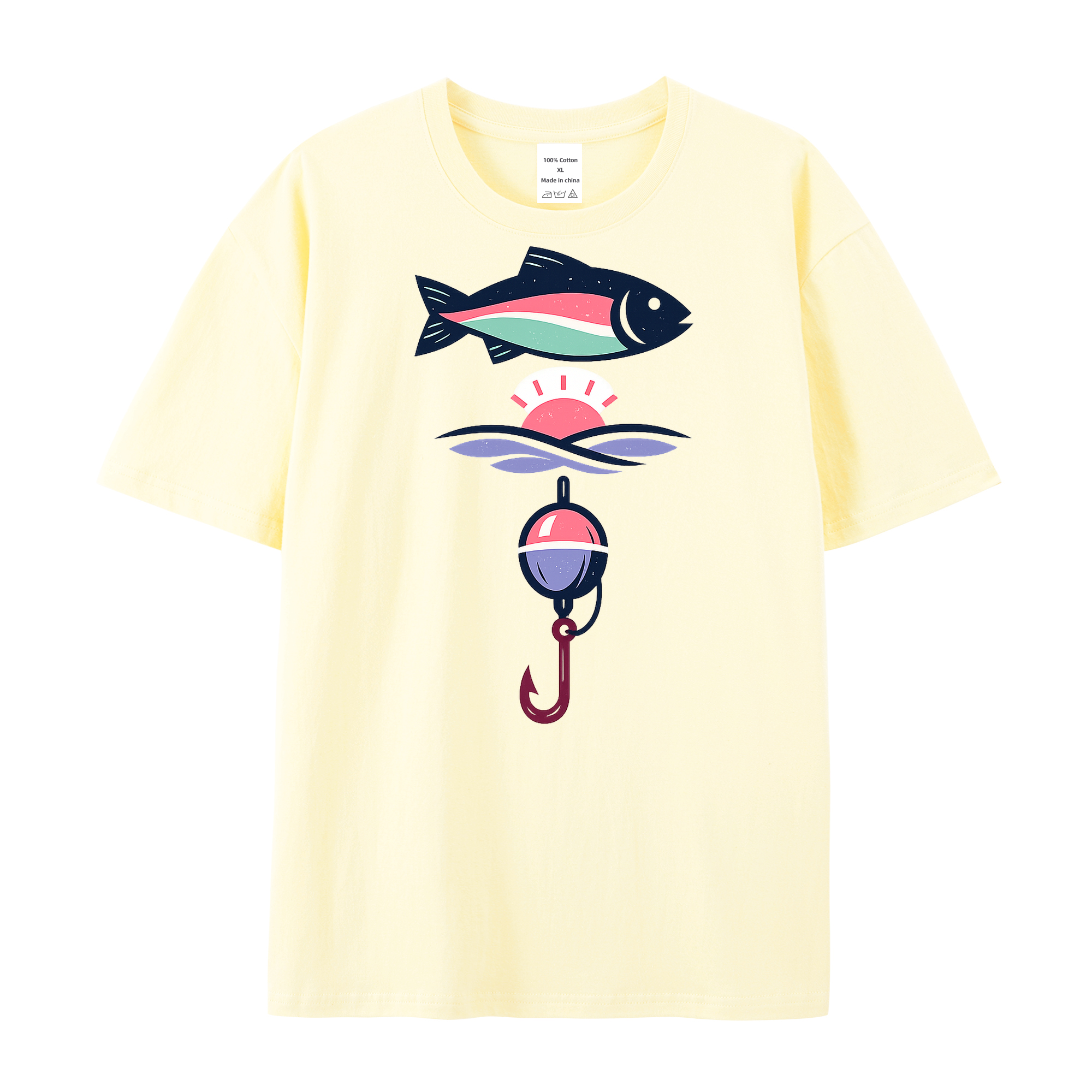 T-Shirt Anglerherz im Wellenrausch