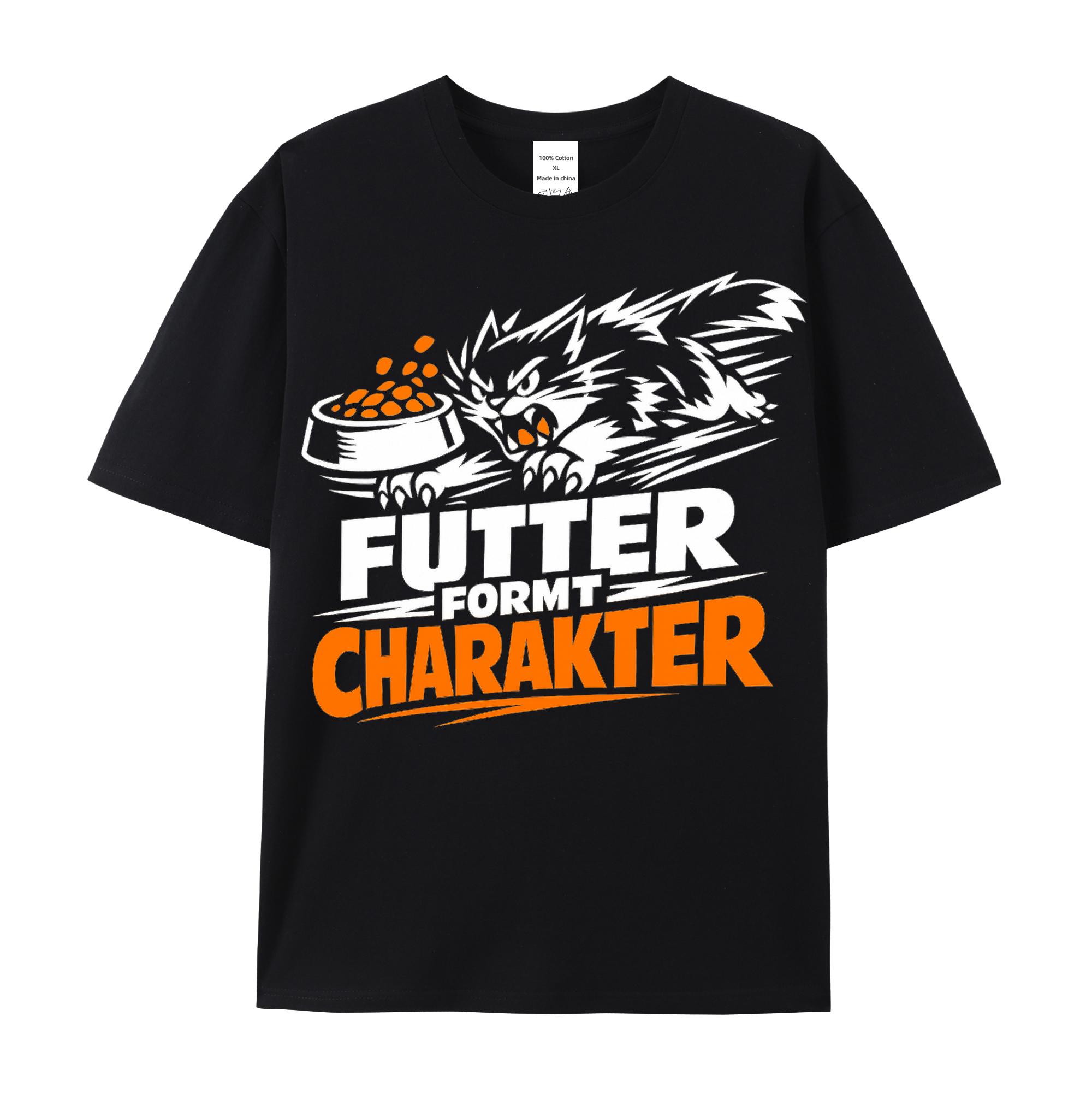 T-Shirt Katzencharakter Futterformt Stil