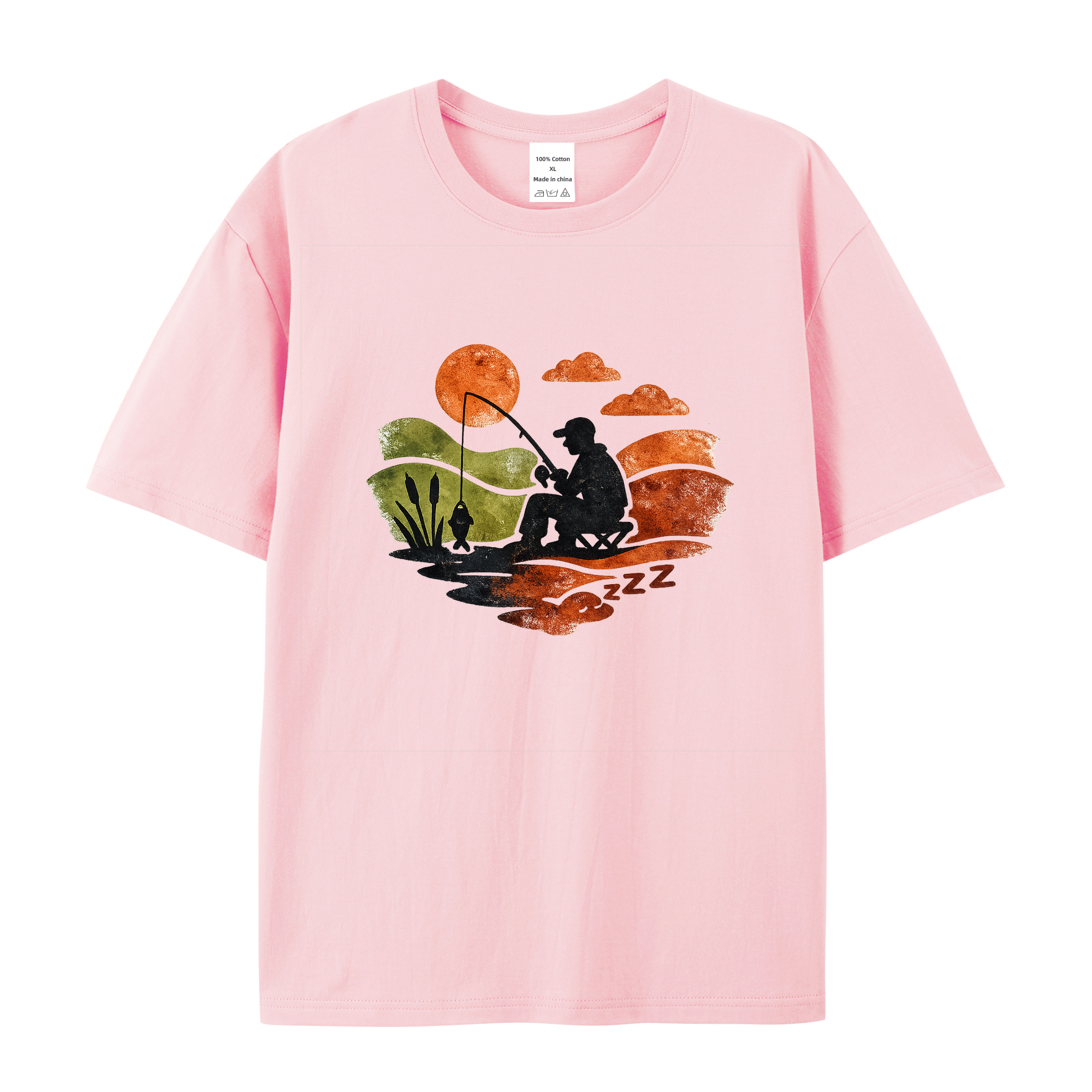 T-Shirt Anglerherz im Wellenrausch