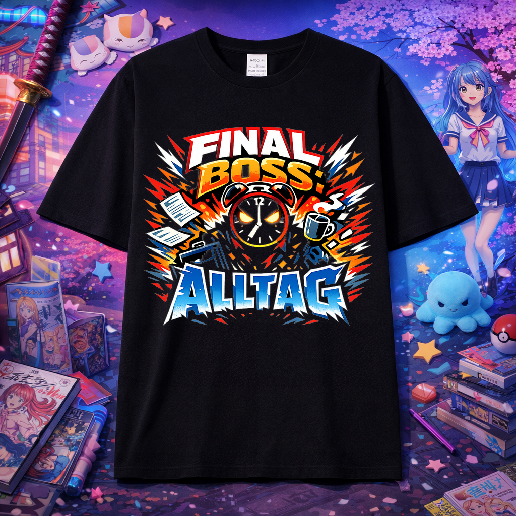 T-Shirt Final Boss Alltag Anime Style
