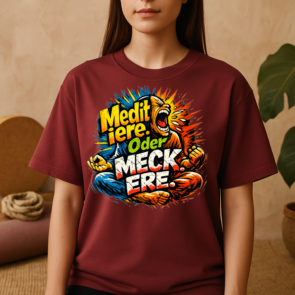 T-Shirt ZenMäßig Meditiere Oder Meckere