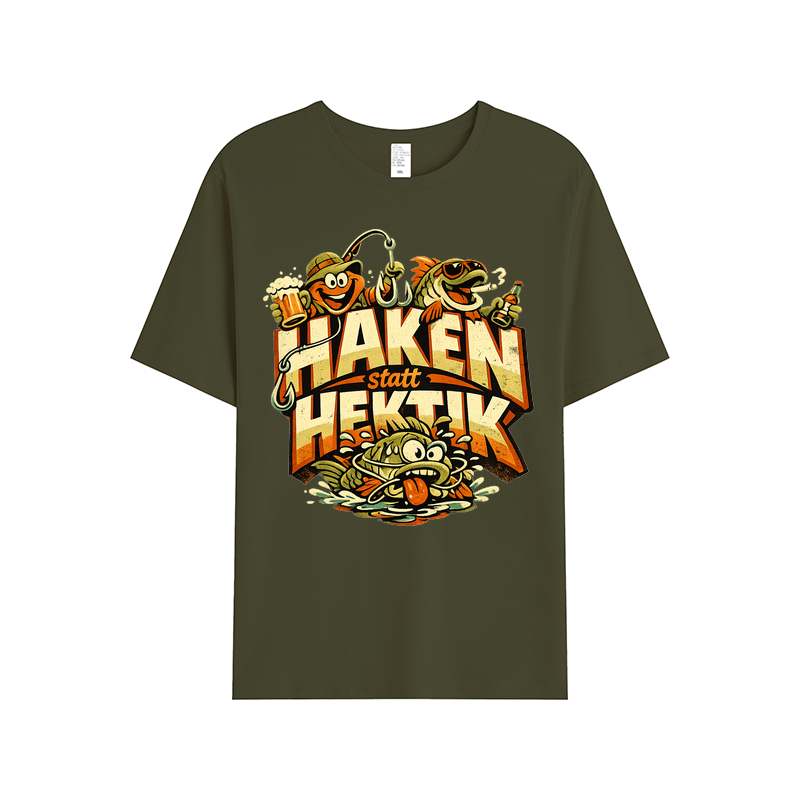 t-shirt Haken statt Hektik Angler-Style