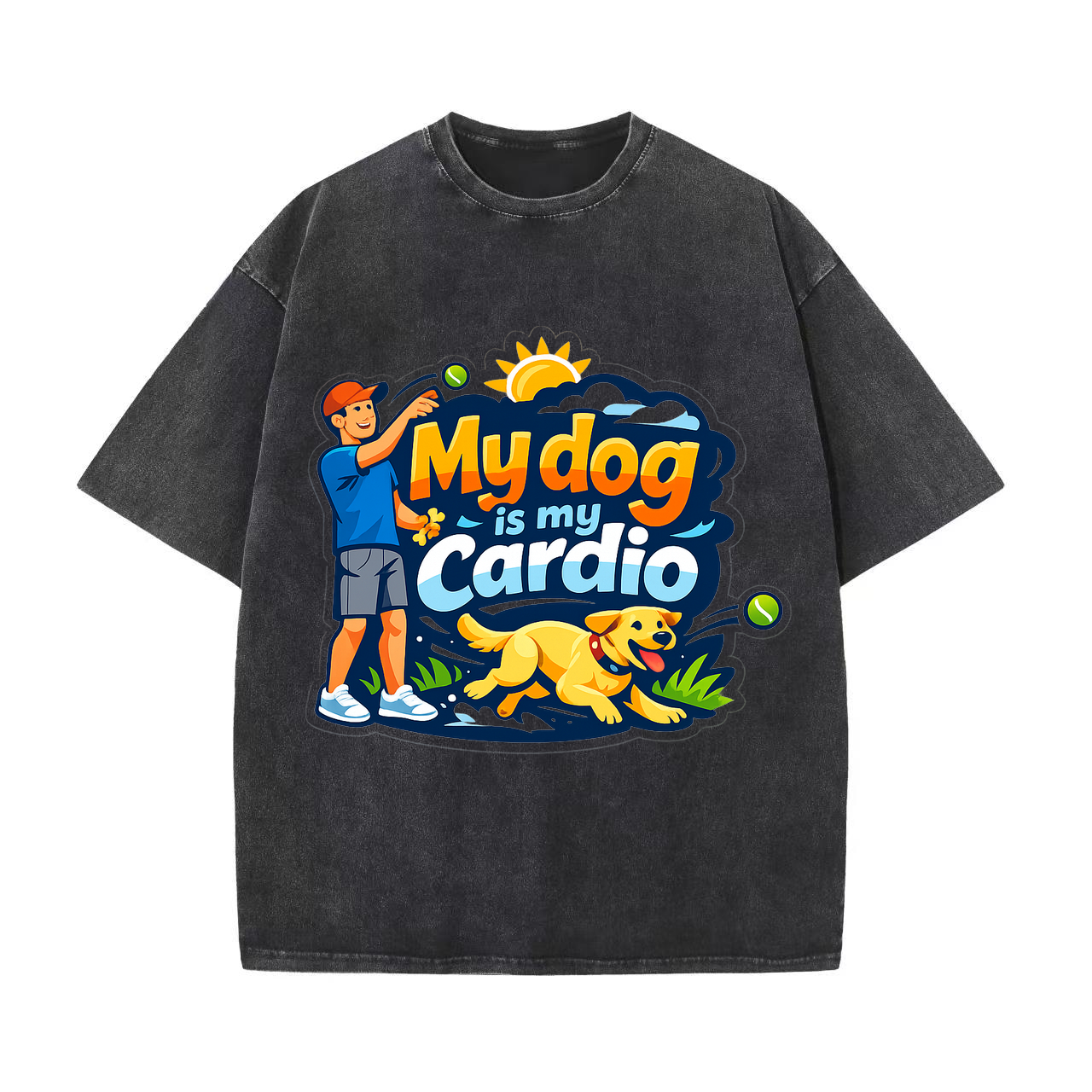 T-shirt My Dog Is My Cardio - Fitness Tee
