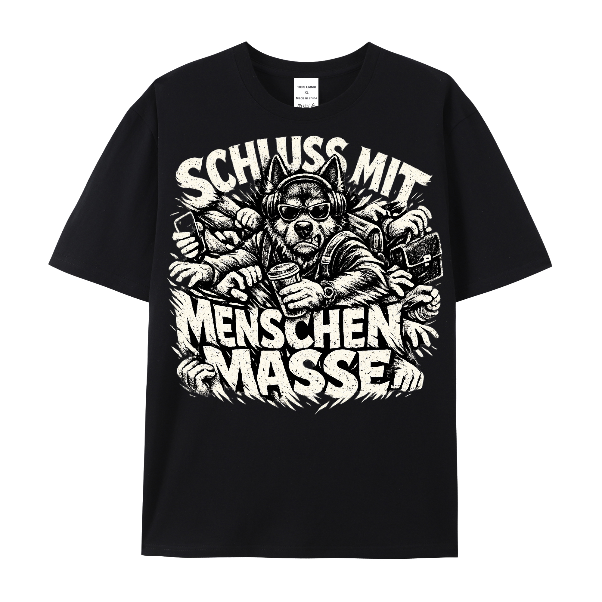 T-Shirt Schluss mit Menschenmassen Hundeliebe