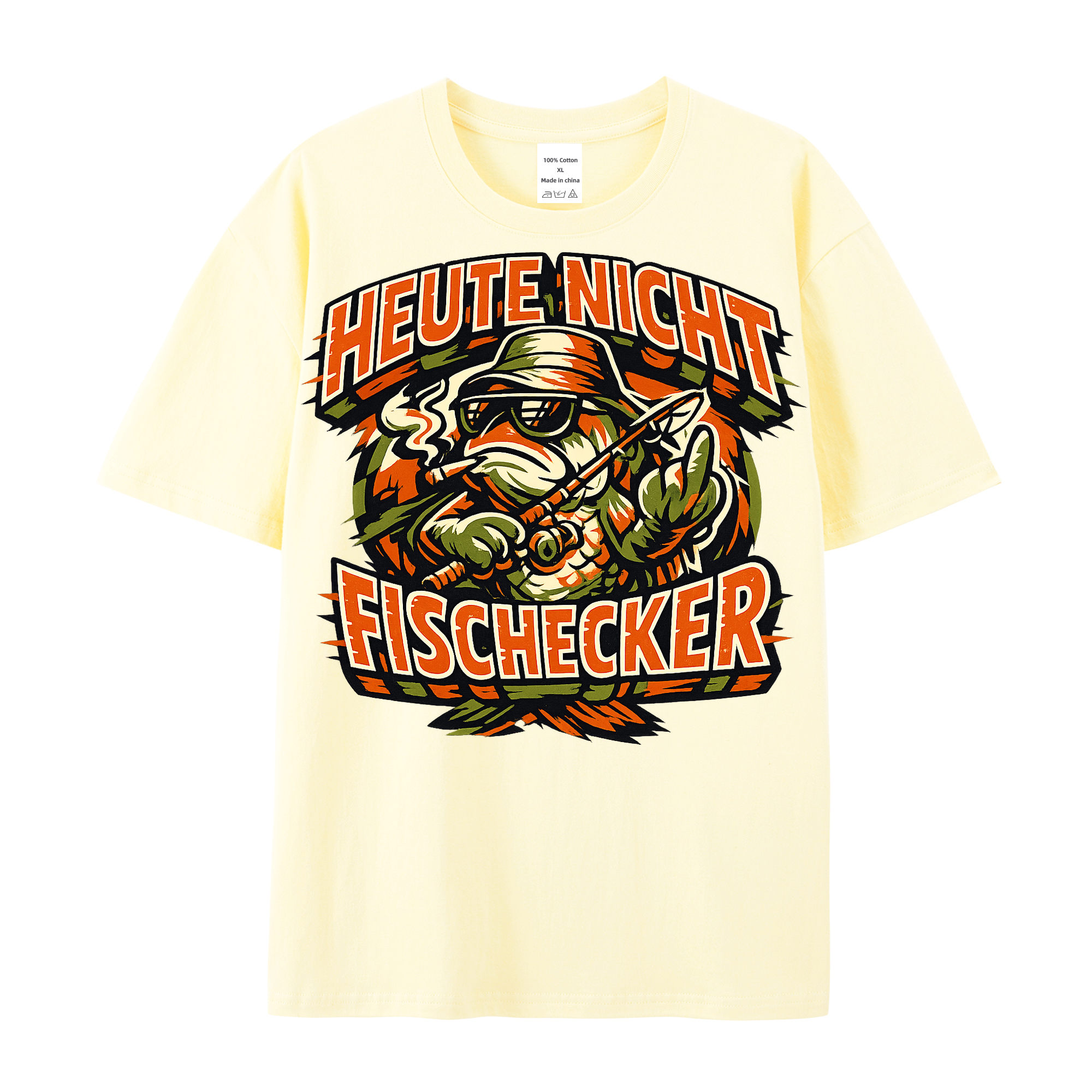 T-Shirt Fischecker Heute Nicht Anglerhumor