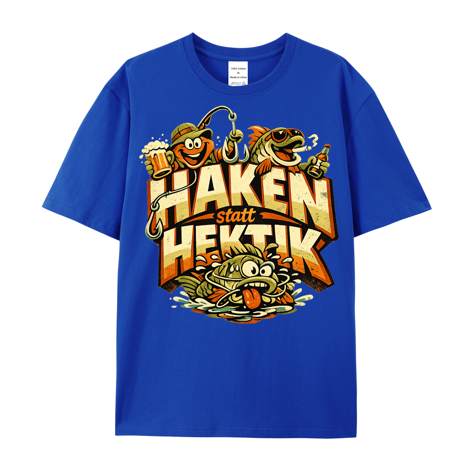 T-Shirt Haken statt Hektik Anglergeist