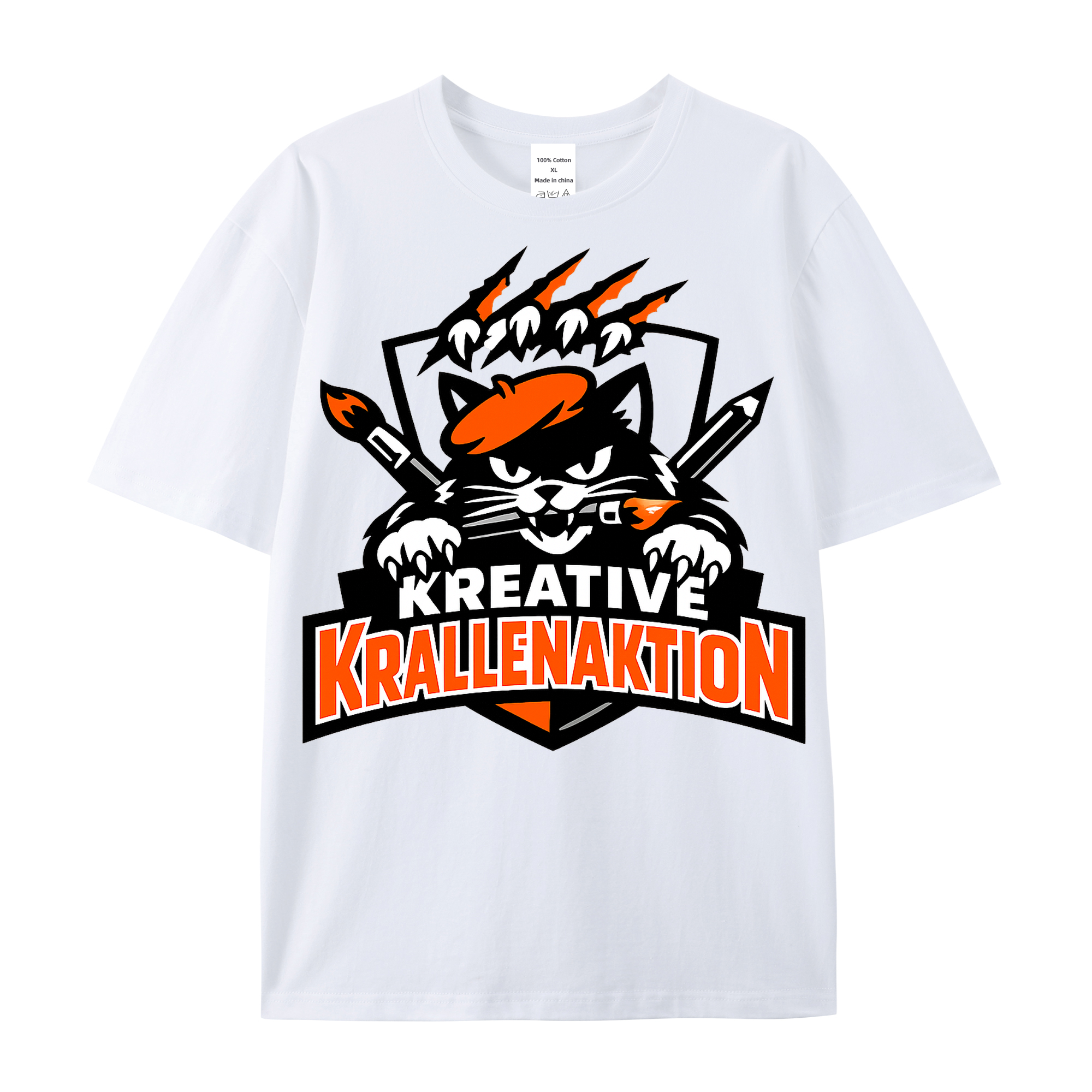 T-Shirt Kreative Krallenaktion Cat Style