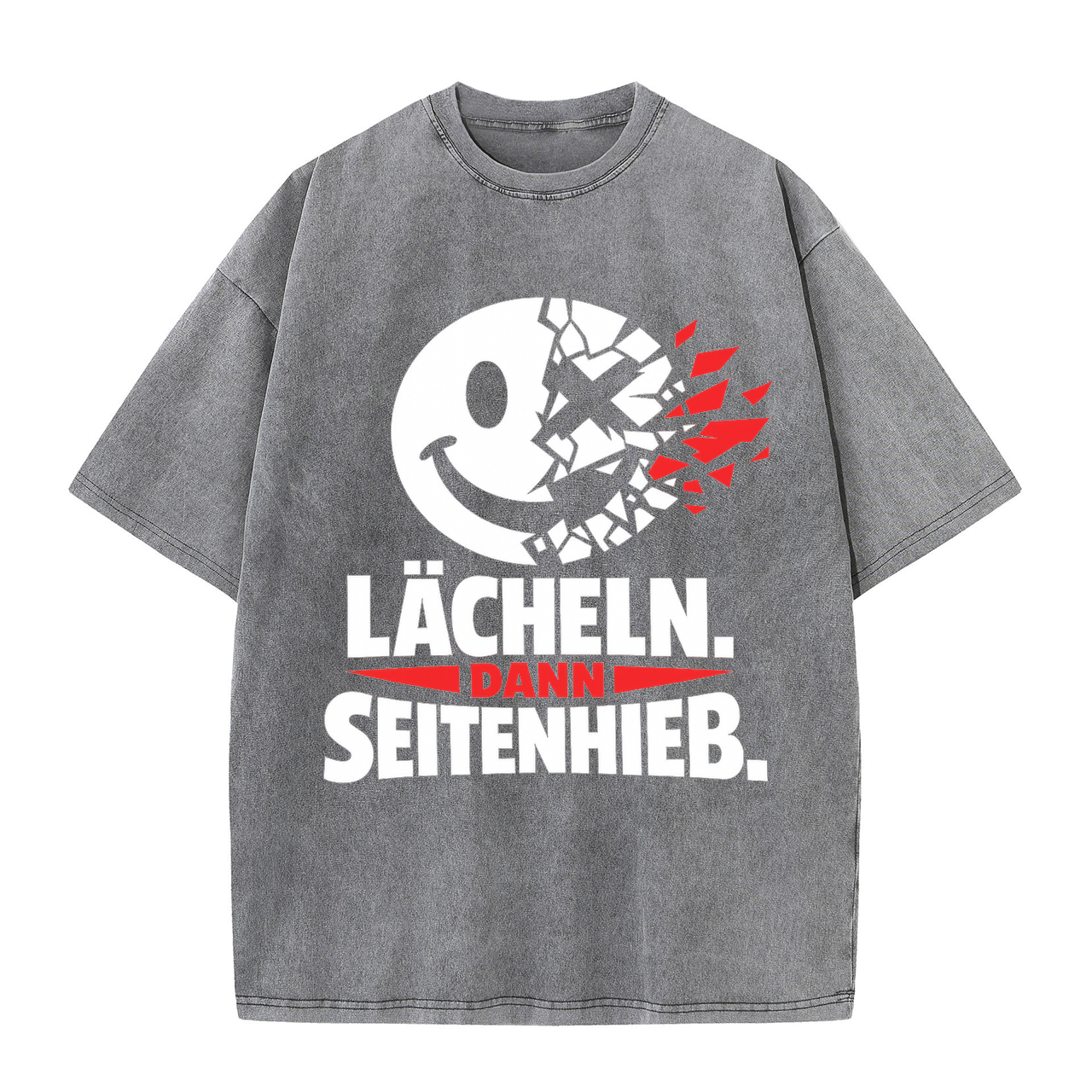 T-shirt Seitenhieb-Glanz: Lächeln mit Biss