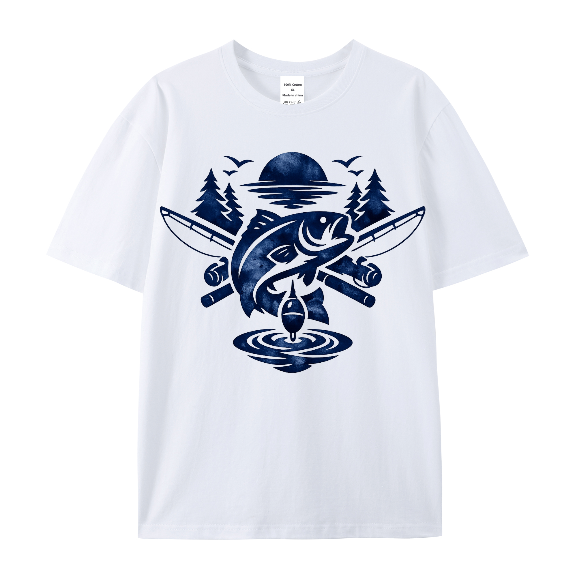 T-Shirt Anglerherz im Wellenrausch