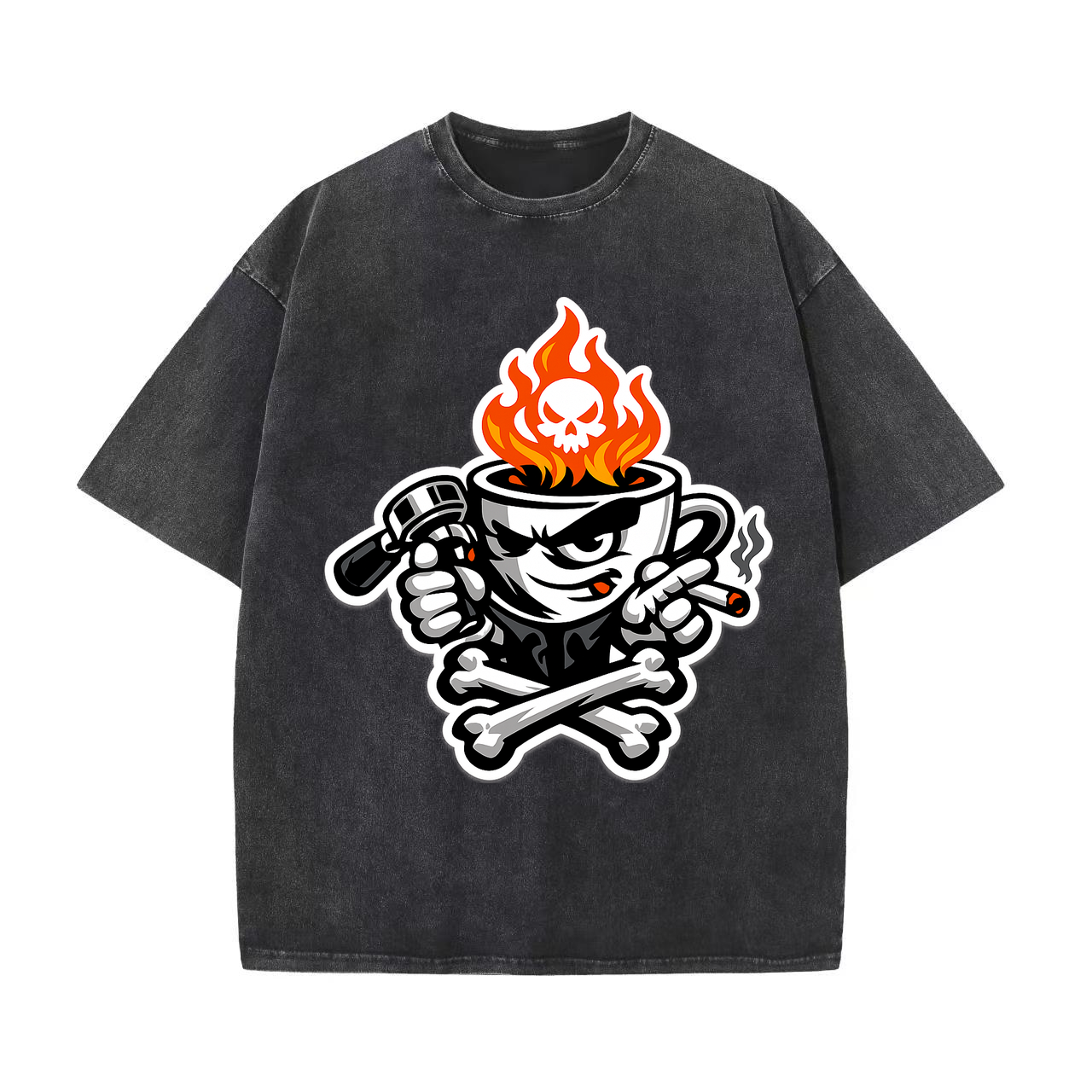 T-shirt Rebel Roast Mascot für Kaffee-Connaisseure