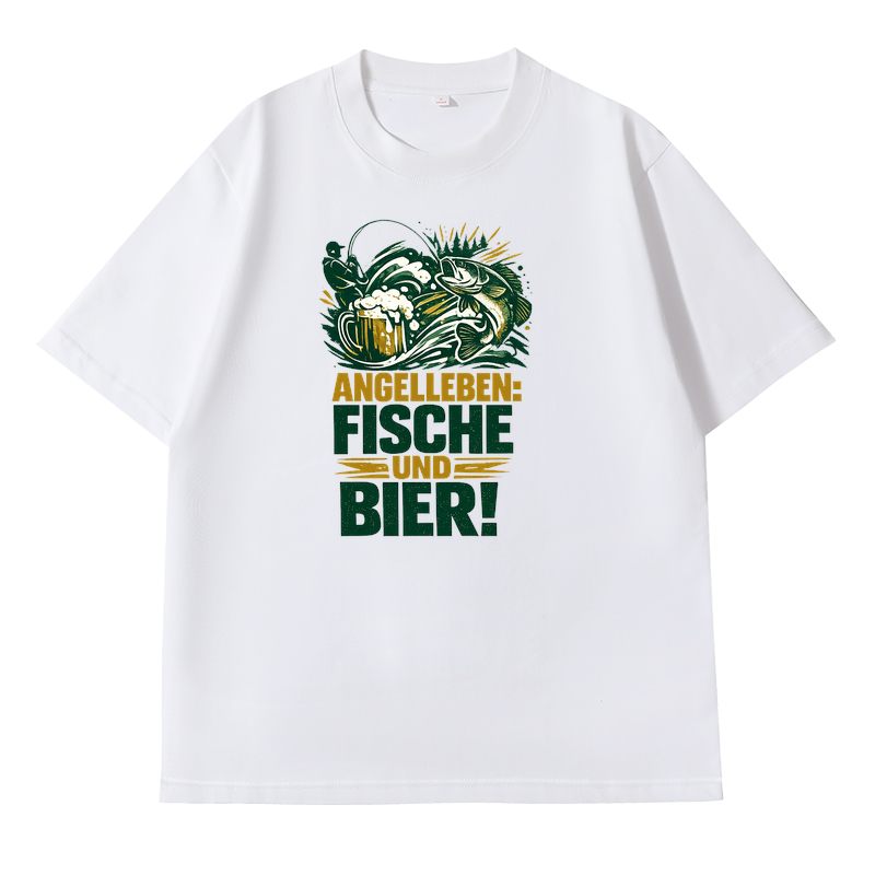 T-Shirt Anglerherz: Fische, Bier und gute Laune