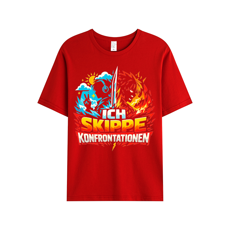 T-Shirt Anime Skip Mode Konfrontation