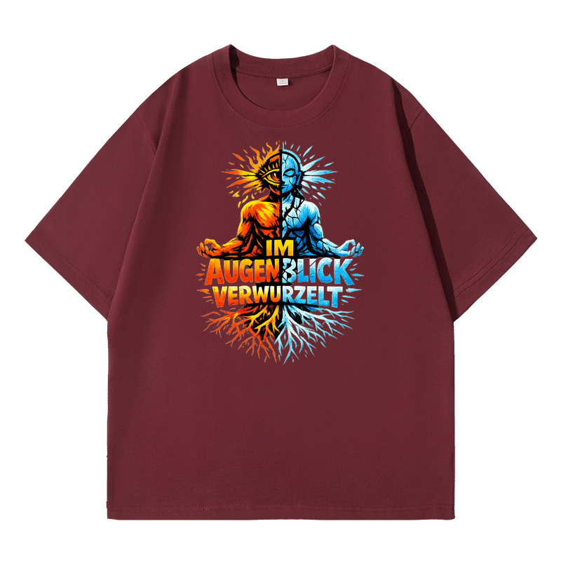 T-Shirt Augenblick Verwurzelt — Yoga & Achtsamkeit Shirt