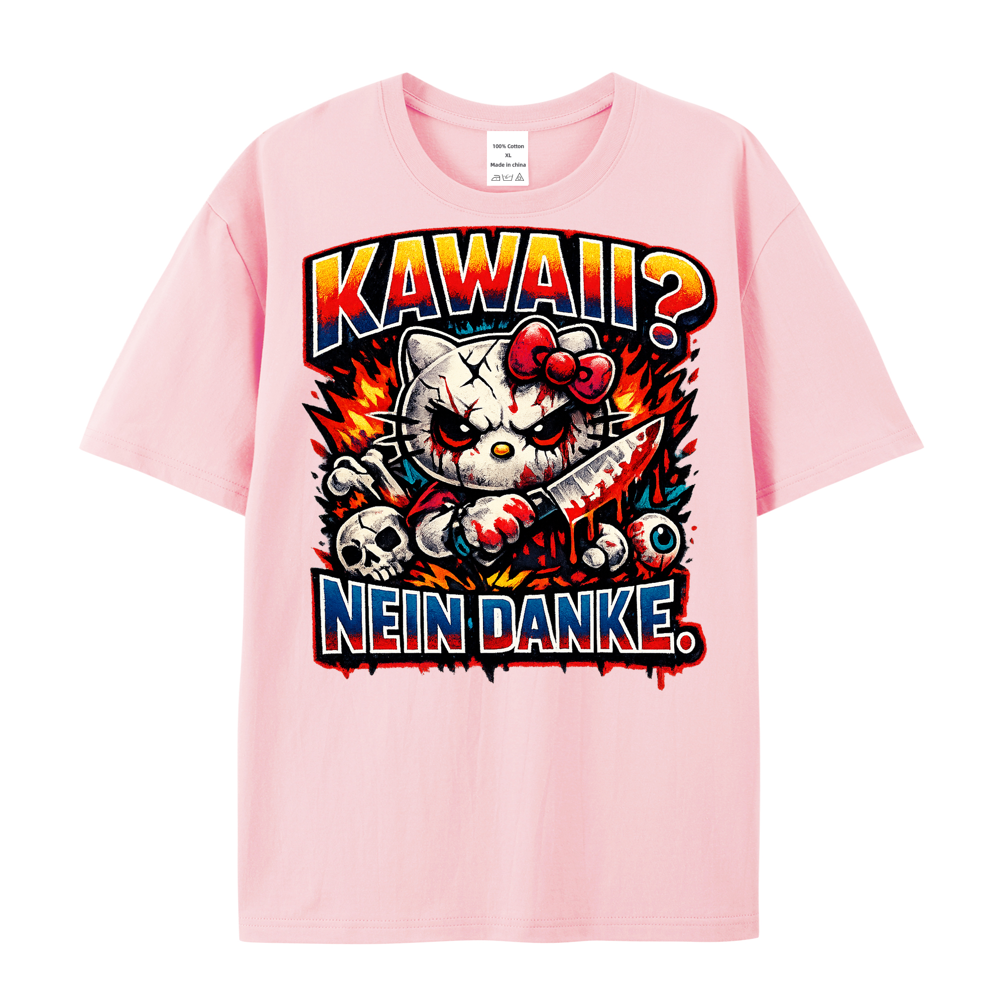 T-Shirt Kawaii Nein Danke Anime Rebel Style