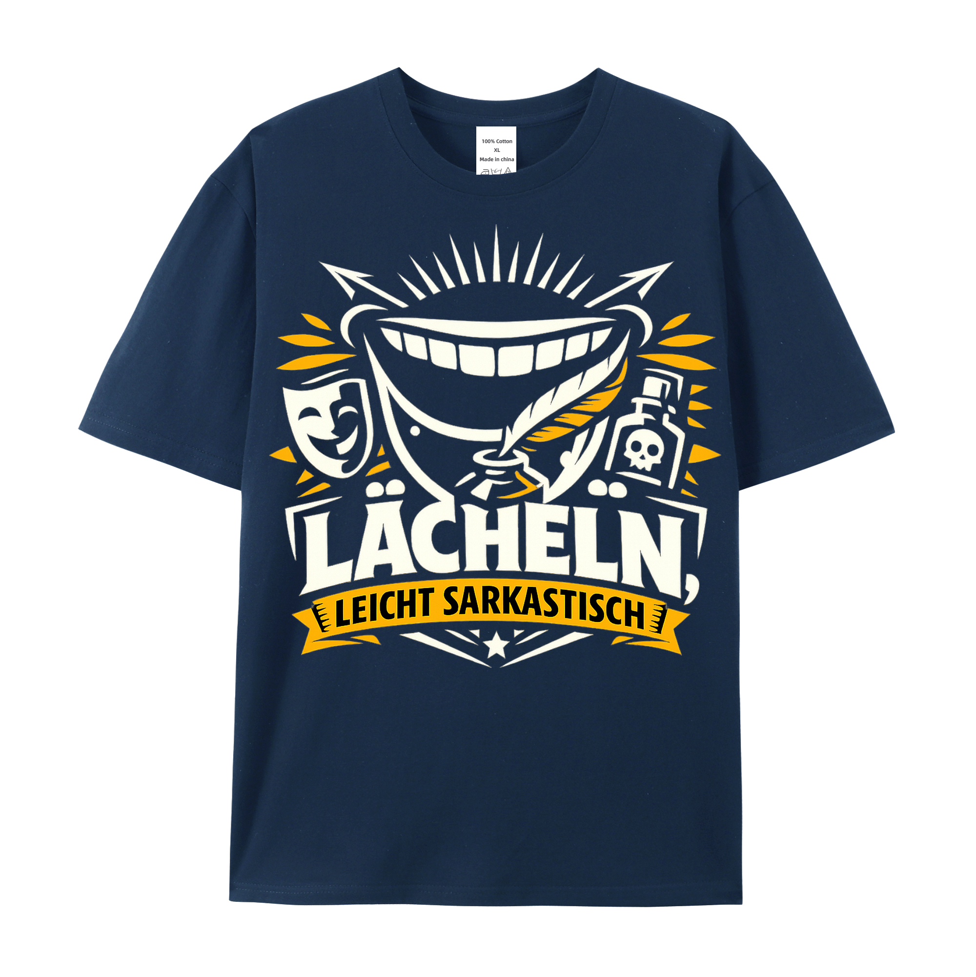 T-shirt Sarkastisches Schimmerlächeln Statement