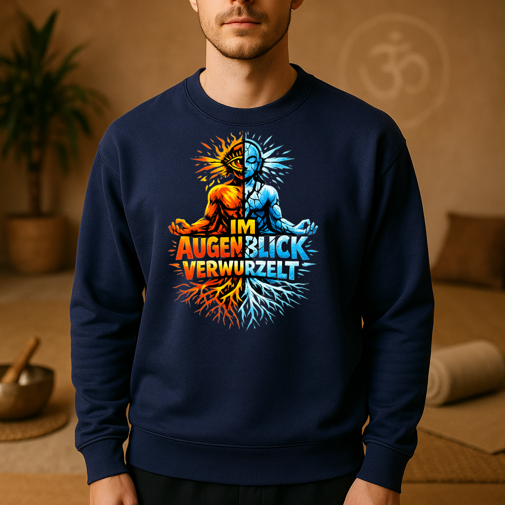 Sweatshirt Im Augenblick verwurzelt - Yoga Balance & Ruhe