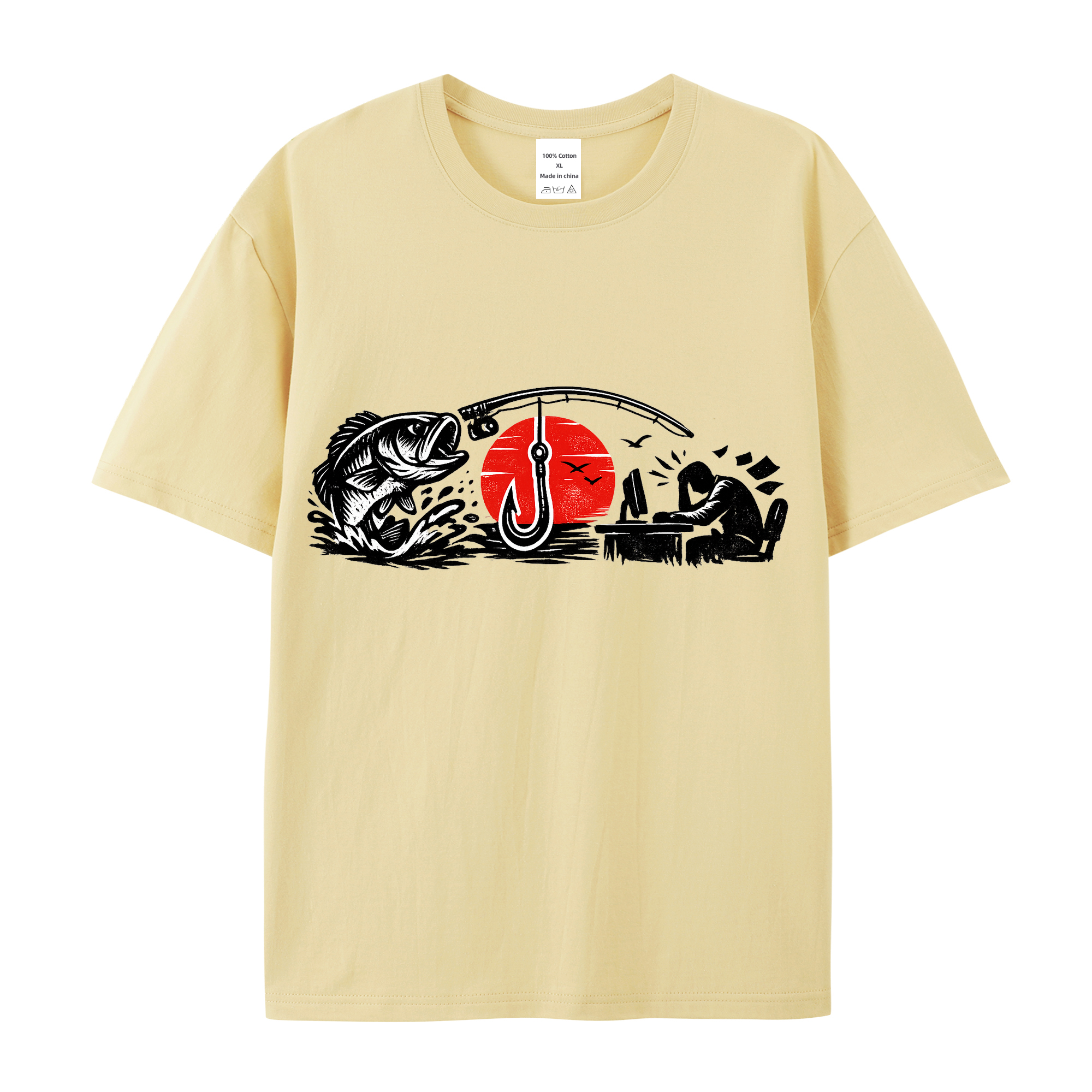 T-Shirt Anglerherz im Wassertraum