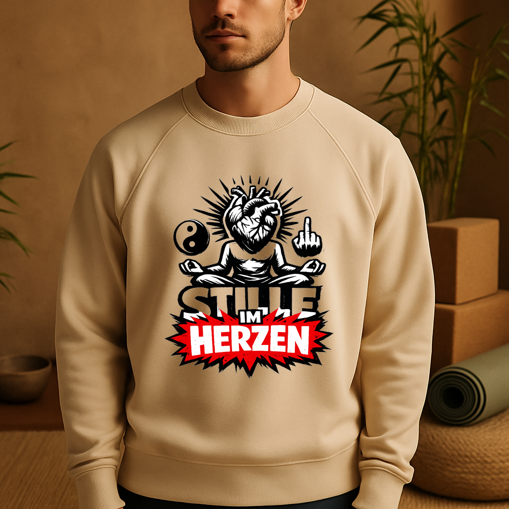 Sweatshirt Herzstille – Yogayogi Inspiration für innere Ruhe