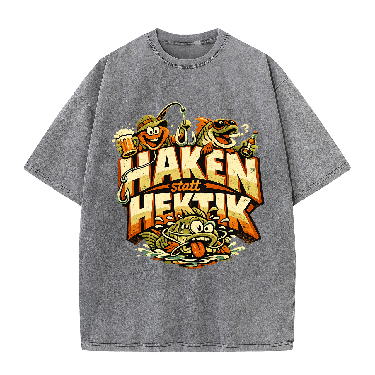 t-shirt Haken statt Hektik Anglerglück