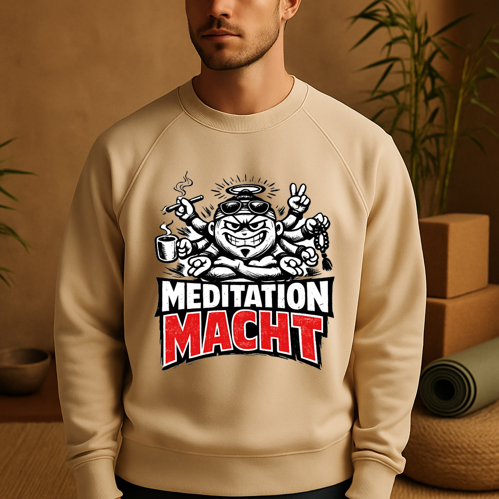 Sweatshirt Meditation Macht — Yoga Yogi Komfort