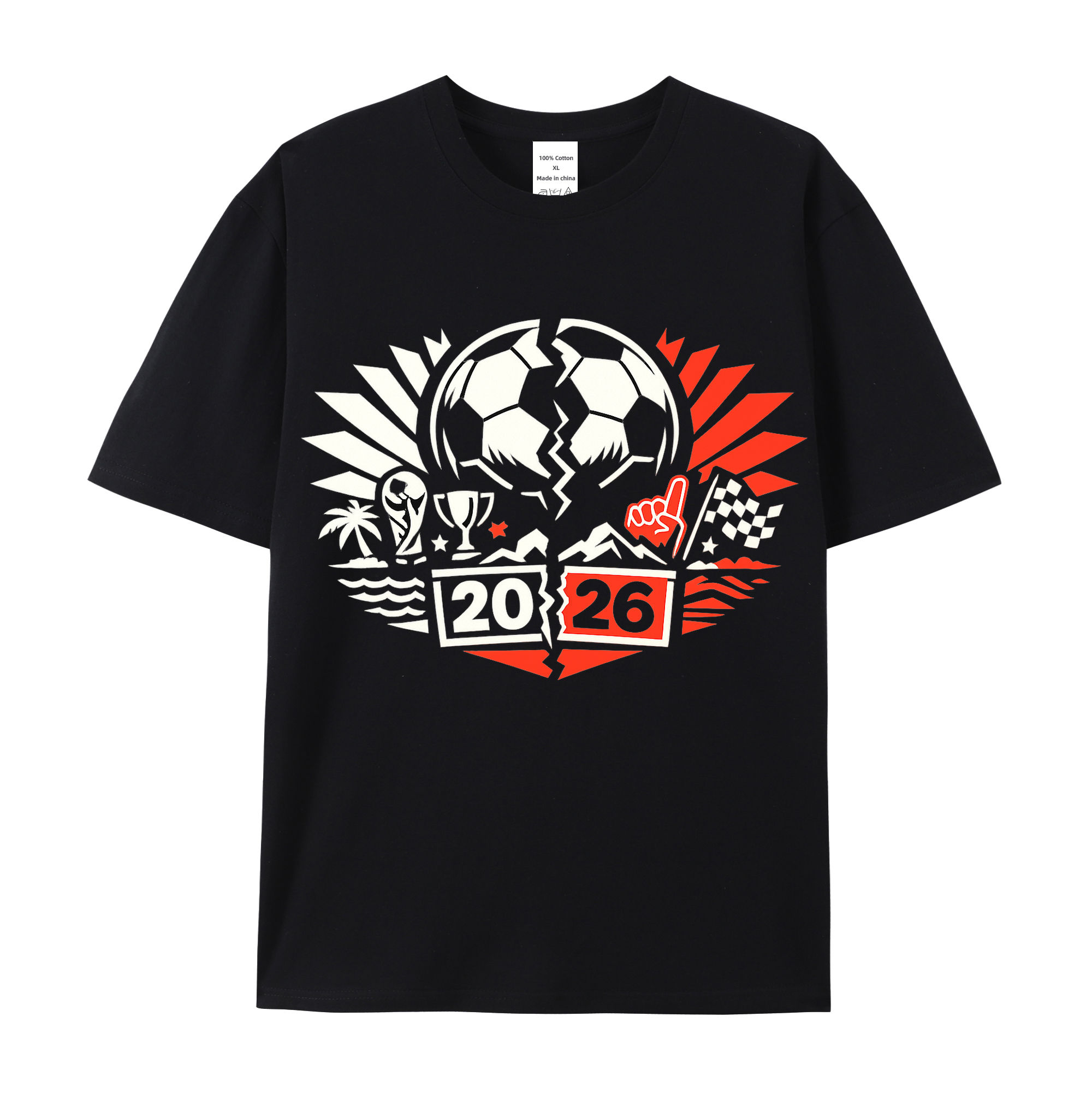 T-shirt WM-Wahnform im flirrenden Jubelwirbel