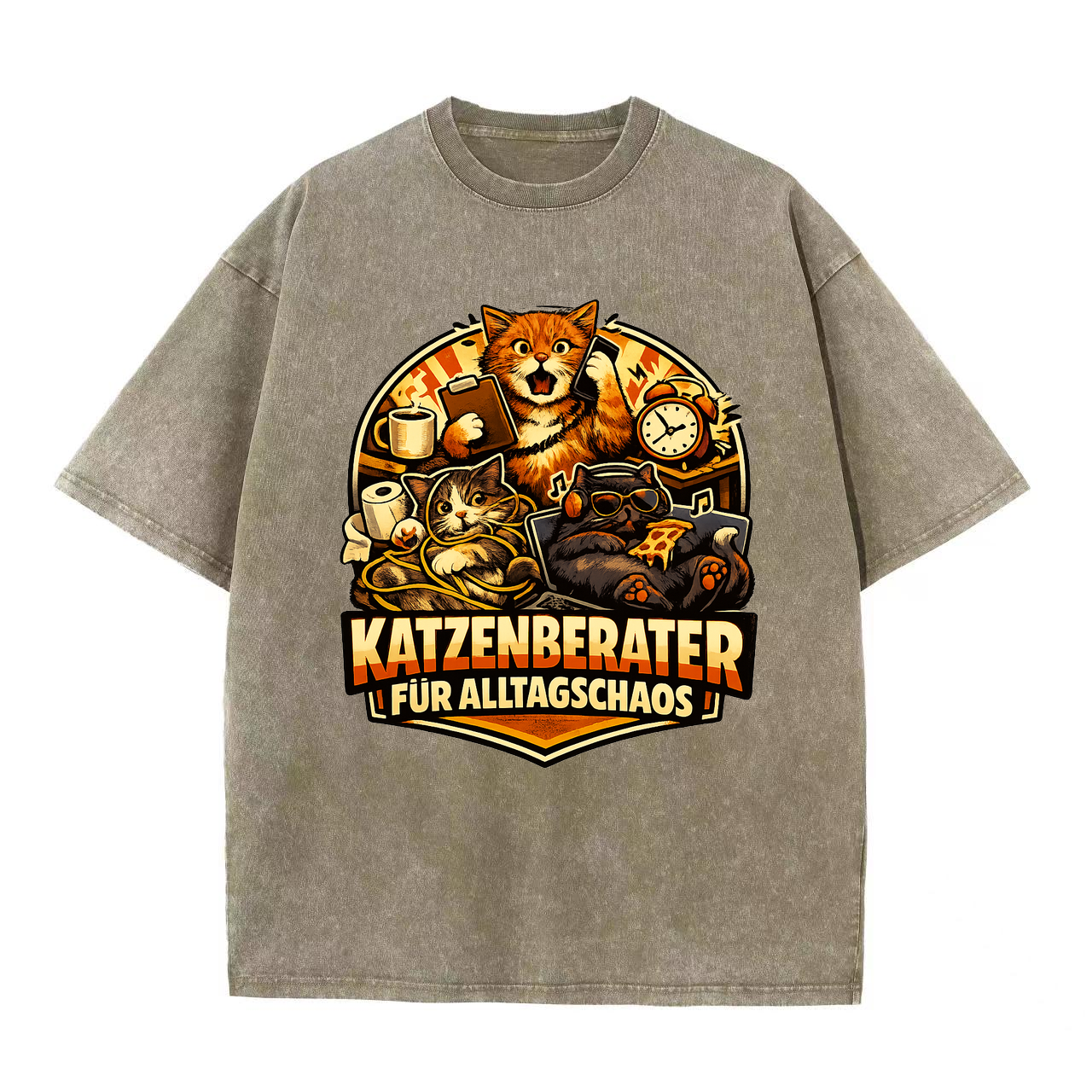 T-Shirt Chaos-Katze: Dein Alltagsberater
