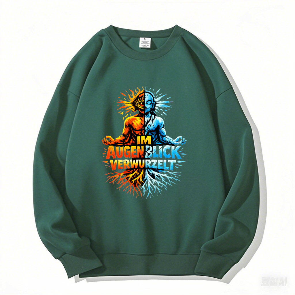 Sweatshirt Im Augenblick verwurzelt - Yoga Balance & Ruhe