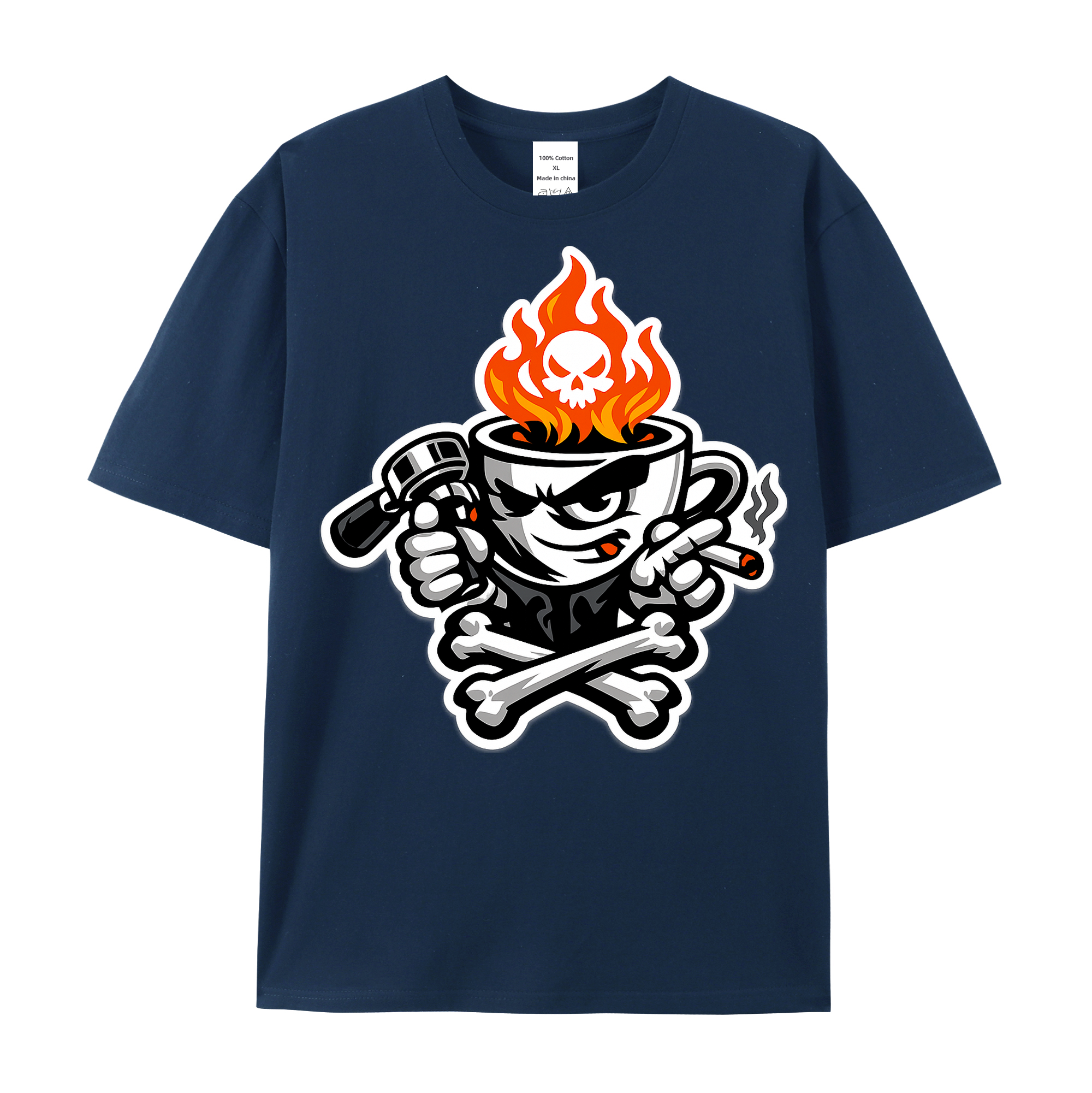 T-shirt Rebel Roast Mascot für Kaffee-Connaisseure