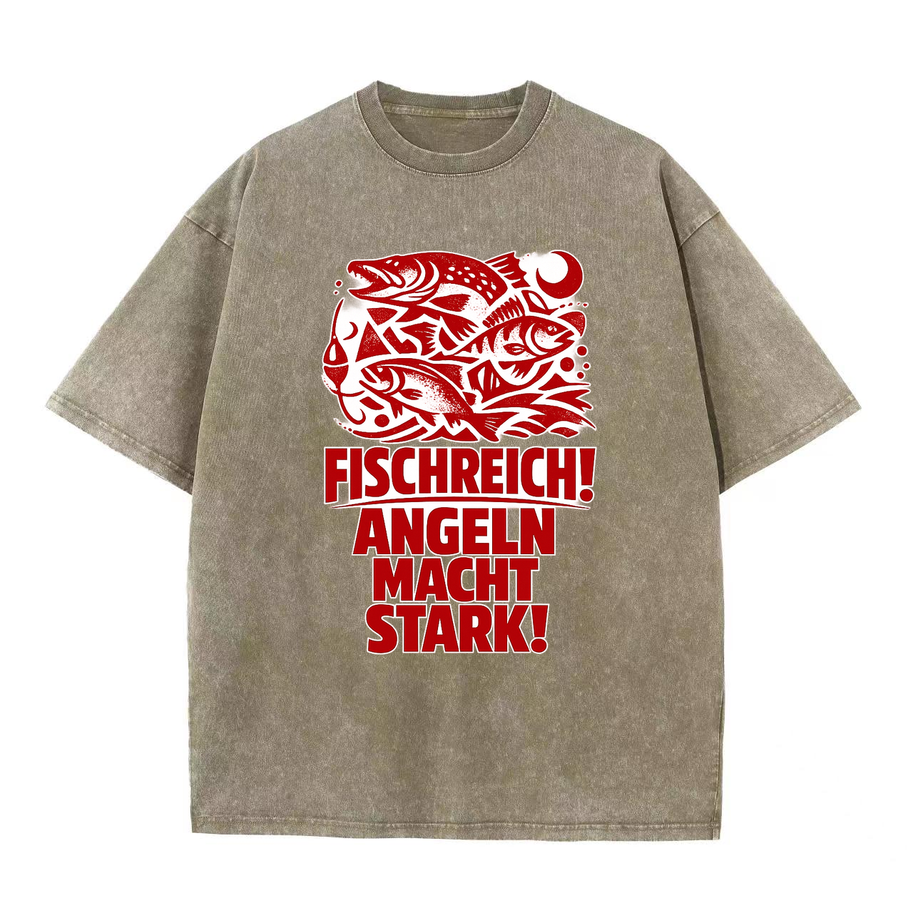 T-Shirt Anglerkraft: Fischreich & Stark!