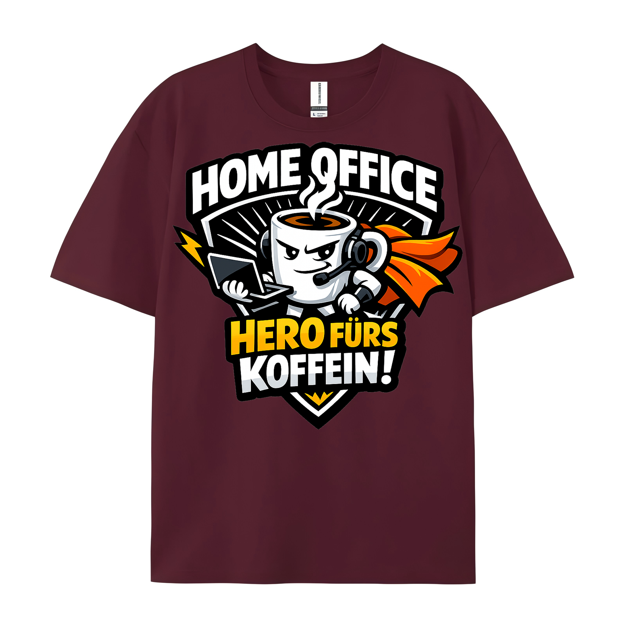 T-shirt Kaffeekrieger Emblem Büro Alltag