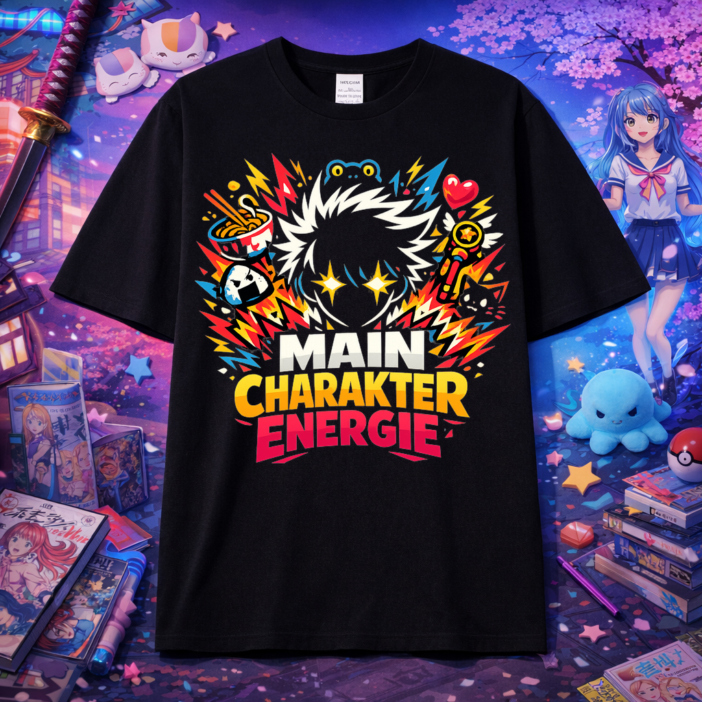 T-Shirt Main Charakter Energie Anime Vibes