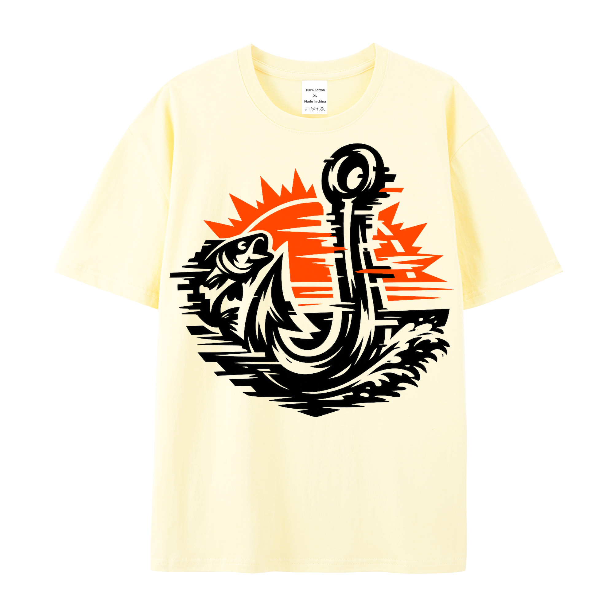 T-Shirt Angelglück am Wasser
