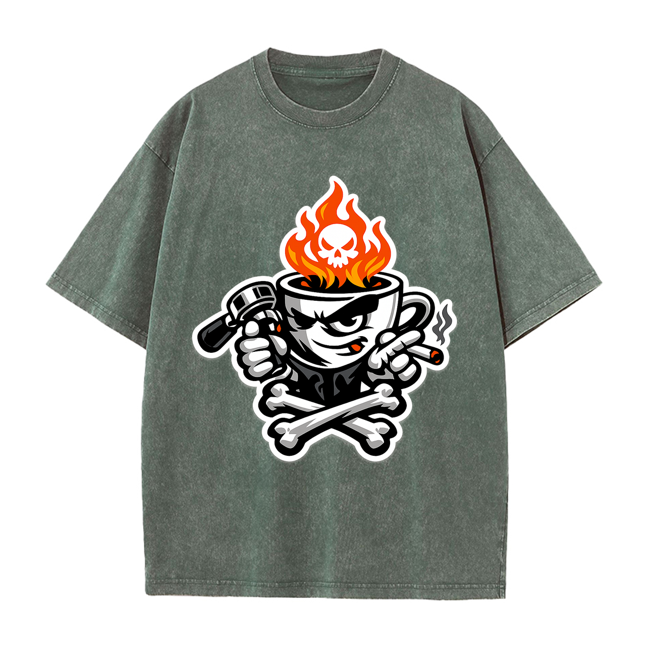 T-shirt Rebel Roast Mascot für Kaffee-Connaisseure